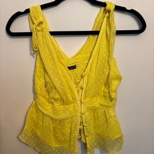 Abercrombie & Fitch Yellow Sleeveless Top